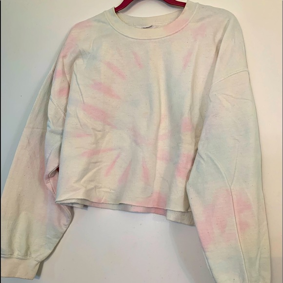 Authentic BROWN DYED GIRL Tie Dyed Cropped Sweat Suit - Picture 2 of 6